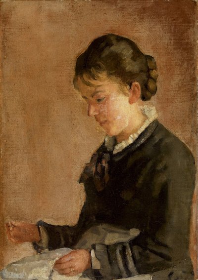 Portrait of Miss Lina Kyburz by Ferdinand Hodler